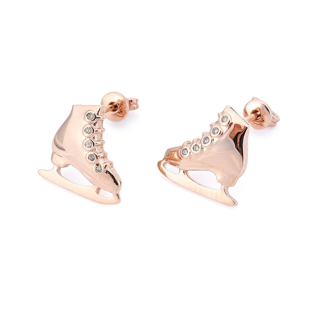 [오늘출발]S-Earring-Lovely Gold Skating Diamond 32000